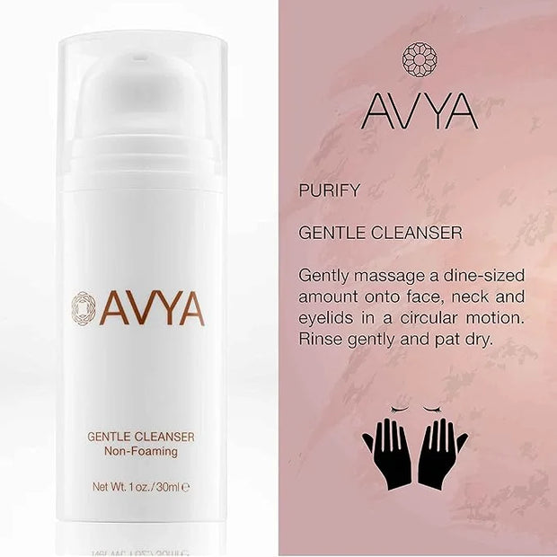Avya Skincare Ayurvedic Weekend Travel Set | 4 Piece Skincare Travel Set | Gentle Cleanser, Eye Cream, Anti-Aging Serum, N...