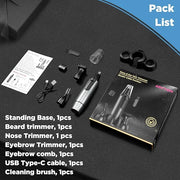 AREYZIN Nose Hair Trimmer for Men,Rechargeable Ear and Nose Trimmer Kit,Professional Painless Eyebrow Facial Hair Clipper,...