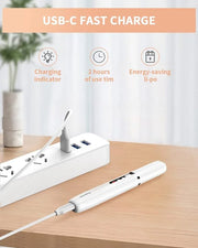 Eyebrow Trimmer, Electric Eyebrow Razor for Women Men, Rechargeable Painless LED Light Facial Hair Shaver Remover with Rin...