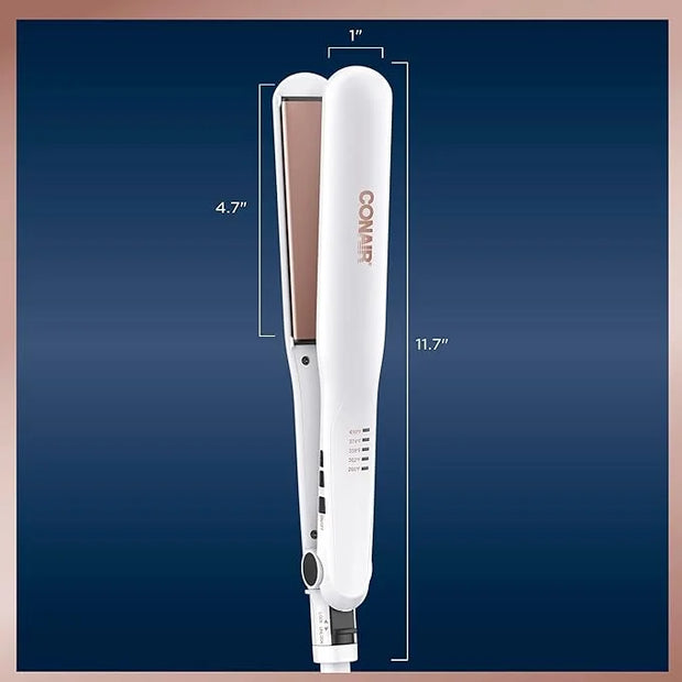 Conair Double Ceramic Flat Iron, 1 1/4-inch Hair Straightener - Product Image