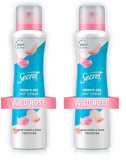 Secret Dry Spray Antiperspirant Deodorant, Wild Rose and Argan Oil, 4.1oz (Pack of 2) - Product Image