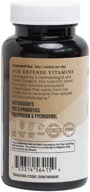 Inner Glow Age Defense Vitamins - Dermatologist and Plastic Surgeon Developed to Fight photoaging and Melasma, Polypodium ...