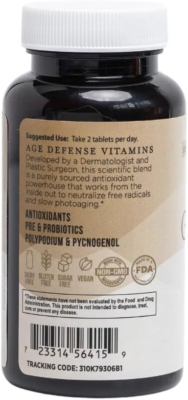 Inner Glow Age Defense Vitamins - Dermatologist and Plastic Surgeon Developed to Fight photoaging and Melasma, Polypodium ...