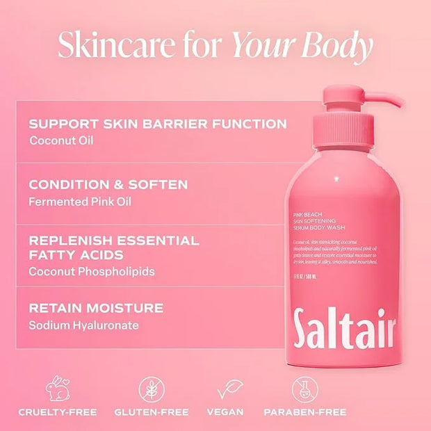 Saltair Body Wash, Signature Scents 2-Pack. Moisturizing Body Cleanser with Monoi Oil and Cupuacu Butter. Luxury Shower Ge...