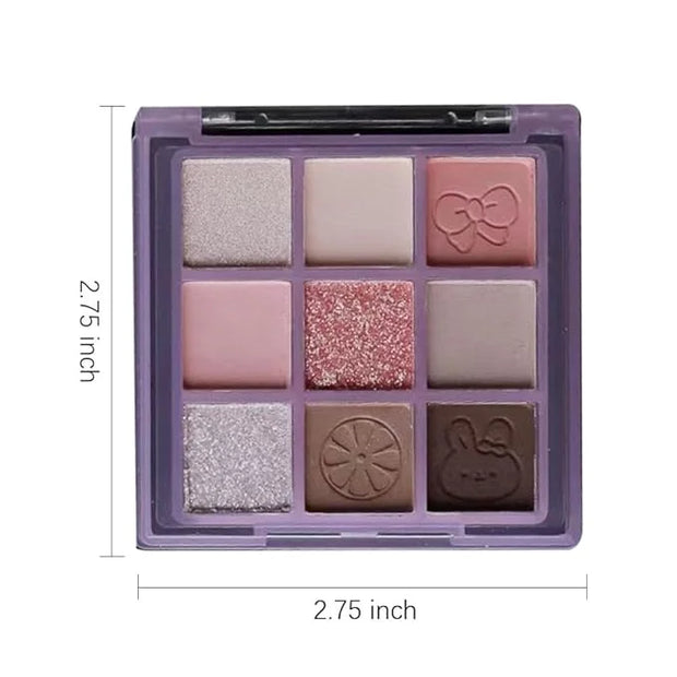 Eyeshadow Palette Makeup- 9 Colors Rose Gold Dark Brown Colorful Eyeshadow Palette Matte Shimmer Korean Natural Eye Shadow...