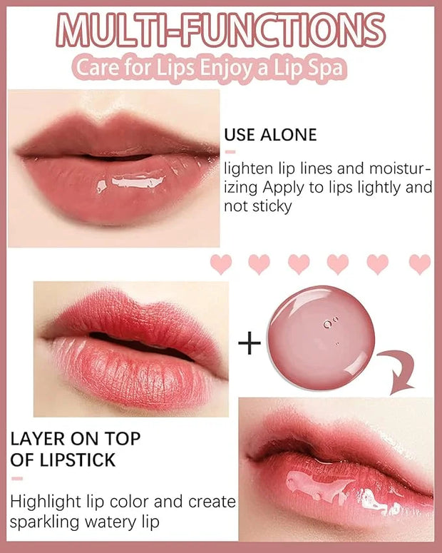 Plumping Lip Glow Oil - Hydrating Tinted Gloss, Reviver Oil, Long Lasting Moisturizing Clear Plumper Tint for Care and Dry...