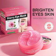 60pcs/30pairs Rose Hyaluronic Acid Eye Masks,For Moisturizing Eye Patches, Firming Eye Skin, Smoothing Fine Lines, Starry ...