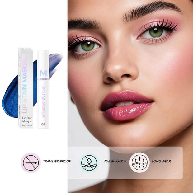 Matte Lip Gloss Peel Off Masque - Peel Off Lip Stain Tattoo, Mauve Peel Off Lip Tint，Long Lasting Waterproof Transfer-proo...