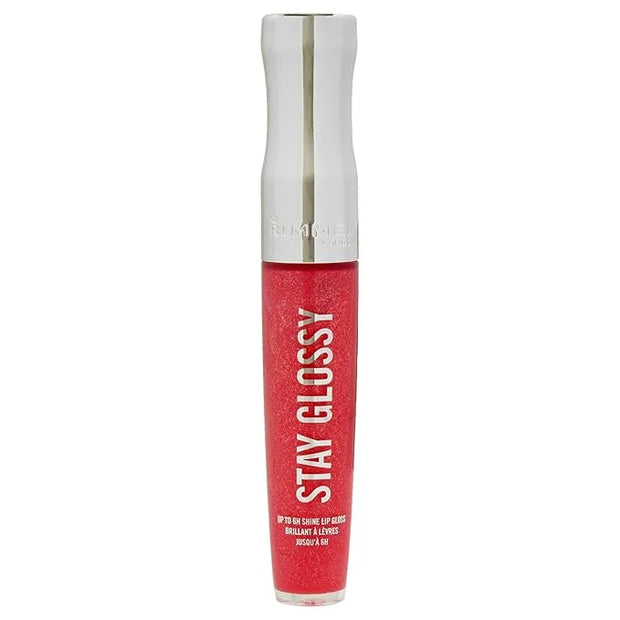 Rimmel Stay Glossy Lip Gloss - Non-Sticky and Lightweight Formula for Lip Color and Shine - 300 Ready to Flamingle, .18oz ...