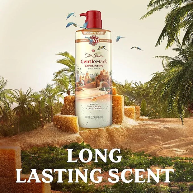 Old Spice GentleMan's Exfoliating & Moisturizing Body Wash for Men, 24/7 Shower Fresh with Long Lasting Scent, Renewing Vi...
