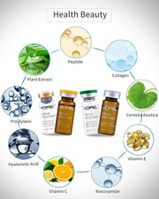 Anti Aging Serum with Hyaluronic Acid Vitamin C Serum for Face Centella Serum Moisturizer 0.35 oz 4 Kits 16 Vials Facial S...