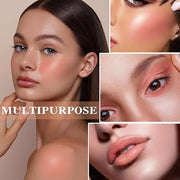 Cream Blush Stick with Brush and Makeup Sponge,Waterproof Multi Cream Makeup Stick,Lightweight,Long-lasting,2 in 1 Multi B...