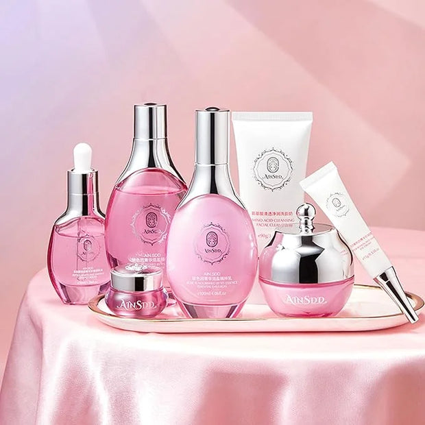 Hyaluronic Acid Anti Aging Skin Care Set Daily Skincare Kit For Women Gift Set 7 Pieces Women Beauty Set Valentine‘s day g...