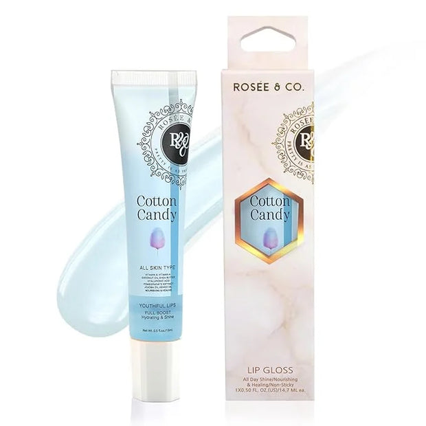 ROSÉE & CO Rosee Lip Gloss Vegan & Cruelty Free Treatment, Professional Make up, Long Lasting Glossy with Shea Butter, Moi...