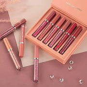 R.Y.M 6 Pcs Red Matte Liquid Stick Set, Natural, Moisturizing, Plumper Lip Gloss Set, Long Lasting for lip color, with bea...