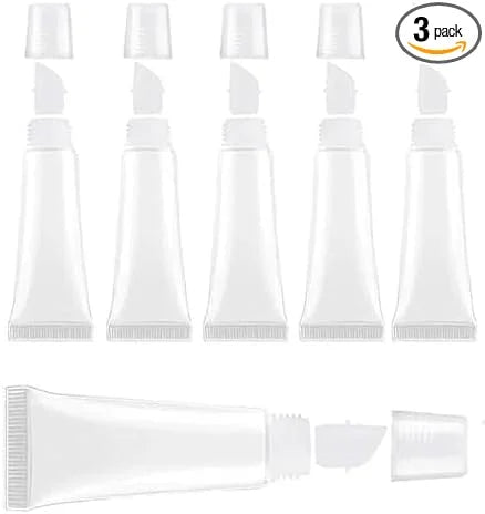 8PCS 10ml Clear Empty Lip Gloss Tubes Cosmetic Containers with 5ml Syringes for DIY Lip Gloss - Product Image