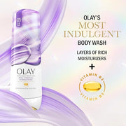 Olay Body Wash for Women, Indulgent Moisture, 24hr Moisturizing & Nourishing Formula, Infused with Vitamin B3 Complex, Lux...