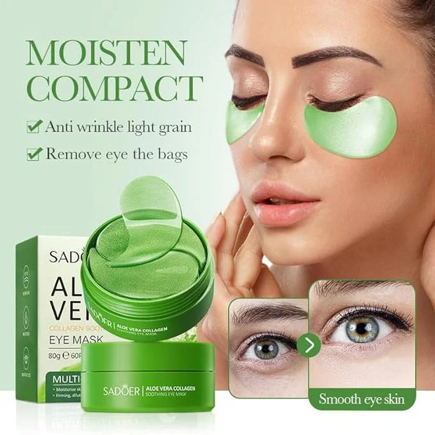 Aloe Vera Eye Masks, Under Eye Patches for Dark Circles and Puffiness 60PCS, Anti-Aging Eye Patch Treatment Masks, Hydrati...