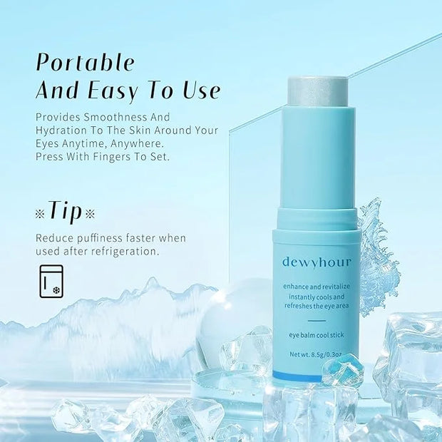 Eye Balm for Dark Circles: Cooling Eye Cream Under Eye Treatment, Cool Eye Stick Reduce Wrinkle & Puffiness, Hydrating Bal...
