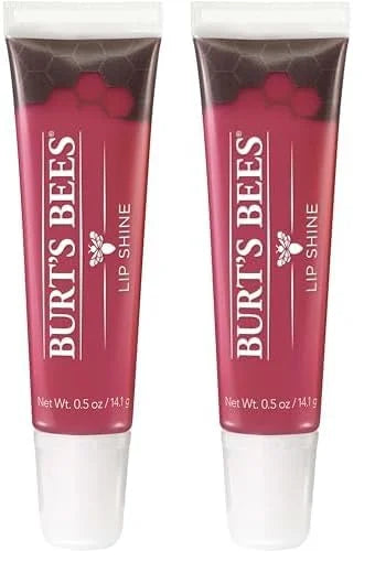 Burt's Bees Lip Gloss, Lip Shine for Women, 100% Natural Makeup, Pucker (Pack of 2) - Product Image