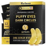 Under Eye Patches, Dermatology Golden Eye Mask with Amino Acid & Collagen, Cooling Eye Care for Wrinkles, Puffy Eyes & Dar...