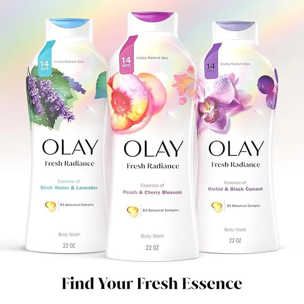 Olay Body Wash for Women, Fresh Radiance, Refreshing & Renewing, Made with Plant Based Cleansers, B3 Botanical Complex, Fo...