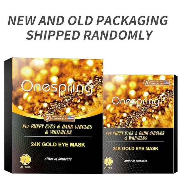 Under Eye Patches (24 Pairs) - Gifts for Women - Golden Under Eye Mask for Dark Circles, Puffiness & Wrinkles, Eye Gels Pa...