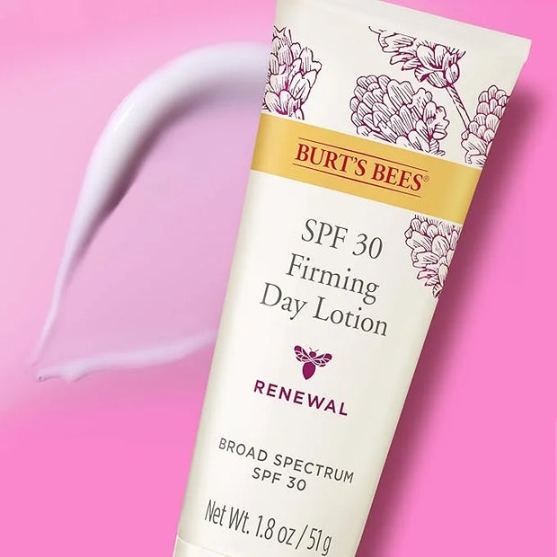 Burt's Bees Renewal SPF 30 Firming Day Face Lotion With Bakuchiol, Sunscreen Face Lotion With Natural Retinol Alternative,...