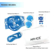 MR.ICE 3 Kits Cooling Face Mask Full Face Ice Mask, Reusable Gel Face Mask Eye Cooling Masks with Soft Plush Backing, Cold...