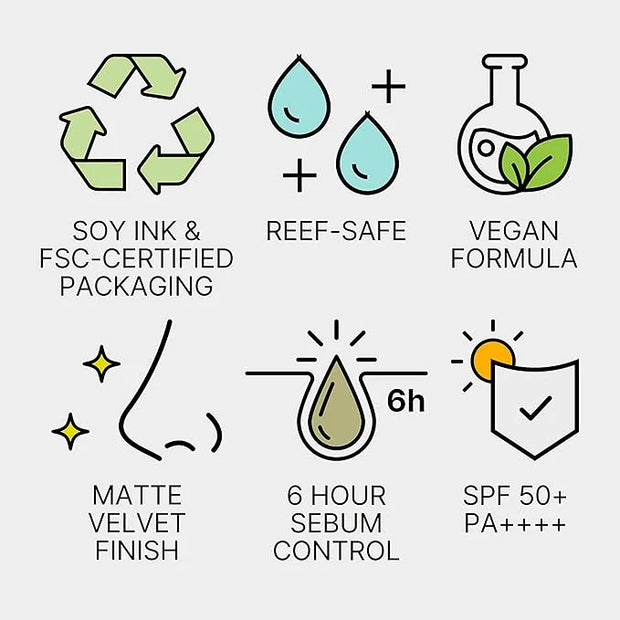 MAKEPREM No Sebum Sun Cream UV Defense SPF 50+ PA++++ Reef-safe, Ocean Friendly Sunscreen Sunblock - 1.7 Fl Oz, UV Protect...