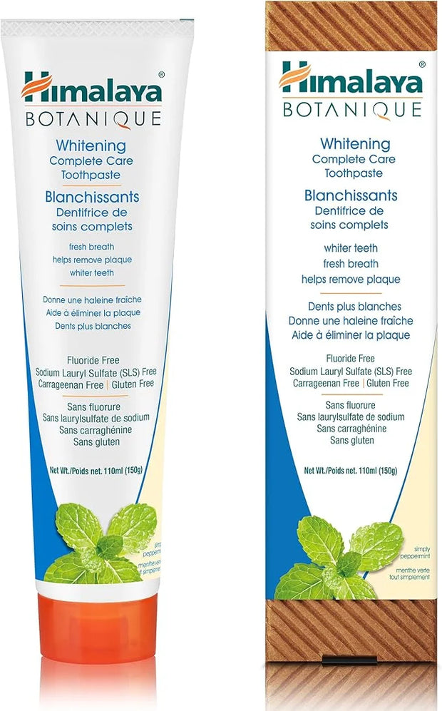 Himalaya Botanique Complete Care Whitening Toothpaste, Simply Peppermint, for a Clean Mouth, Whiter Teeth and Fresh Breath...