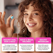 MAREE Beauty Bundle - Under Eye Gels & Biotin Gummies - Marine Collagen & Hyaluronic Acid, A B C E Vitamins Complex with K...