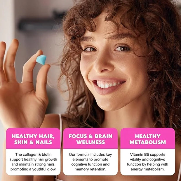 MAREE Beauty Bundle - Under Eye Gels & Biotin Gummies - Marine Collagen & Hyaluronic Acid, A B C E Vitamins Complex with K...