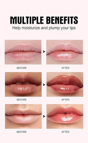 3PCS Plumping Lip Oil With Chili Extract - Fuller Lips Instantly! Ultra-Hydrating & Nourishing, Glossy Finish Lip Glow Oil...