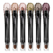 Neutral Eyeshadow Stick Makeup Set, Metallic Shimmer Matte Cream Eye Shadow Eyeliner Brightener Pencil Crayon - Classic 6P...