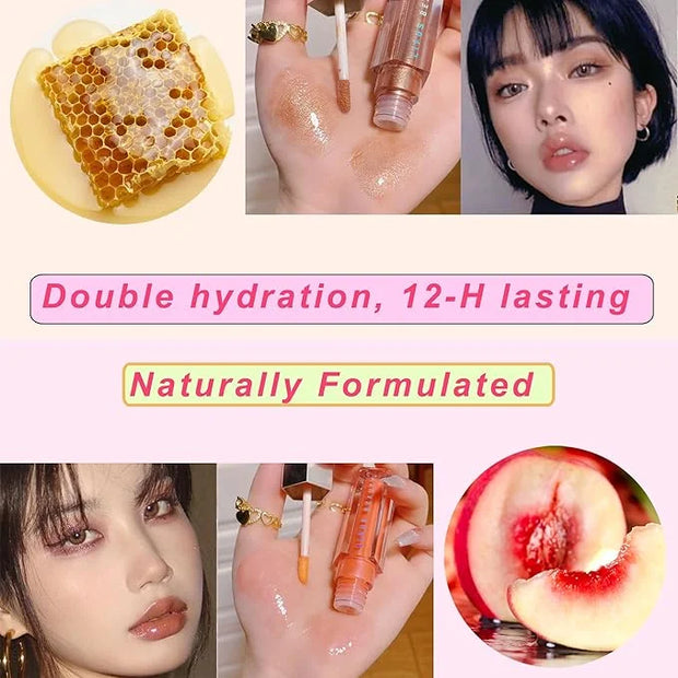 Lip Gloss,Hydrating Lip Oil Tinted Set | Long Lasting | Non-Sticky | High Shine for Plumper Looking Lips,Moisturizing Lip ...