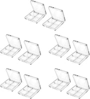 Beaupretty 10 Pieces Empty Eyeshadow Pallet 4 Grids