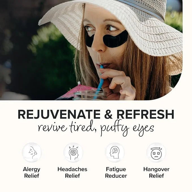 ToGoSpa, Bamboo Charcoal Under Eye Repair Mask, Collagen Under Eye Patches, Enriched With Ale Vera, Hyaluronic Acid, Light...
