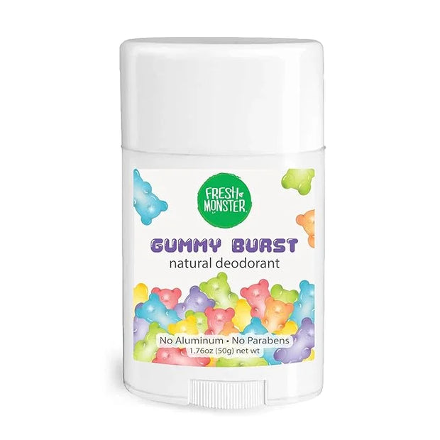 Fresh Monster Natural Deodorant for Kids & Teens, Aluminum Free, Paraben Free, Hypoallergenic Deodorant, Gummy Burst (1.76...