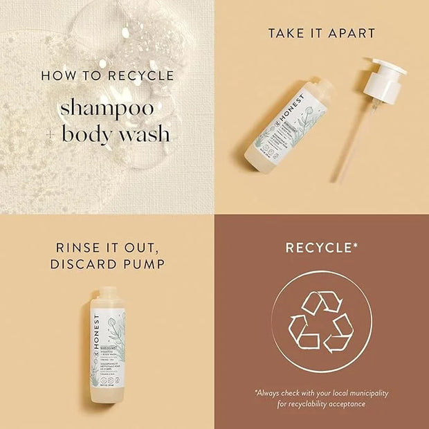 The Honest Company 2-in-1 Cleansing Shampoo + Body Wash for Sensitive Skin | Gentle for Baby | Naturally Derived, Tear-fre...