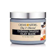 Creme of Nature Clay & Charcoal Pre-Shampoo Detoxifying Clay Mask For All Hair Types, 11.5 Fl Oz (Pack of 1) - Product Image