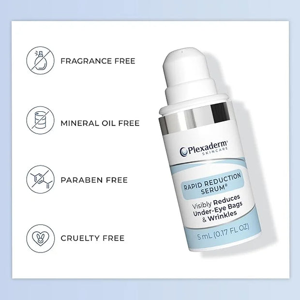 Plexaderm Rapid Reduction Eye Serum - Visibly Reduces Under-Eye Bags, Wrinkles, Dark Circles, Fine Lines & Crow's Feet Ins...