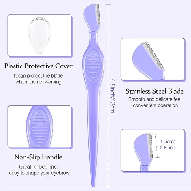 Mudder 21 Pcs Eyebrow Razor Eyebrow Shaver Facial Razor Multipurpose Face Trimmers with Precision Cover for Women Makeup C...