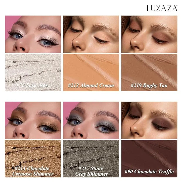 Neutral Eyeshadow Stick Makeup Set, Metallic Shimmer Matte Cream Eye Shadow Eyeliner Brightener Pencil Crayon - Classic 6P...