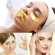 Adofect 40 Pairs Under Eye Patches and Lip Mask 24K Gold Eye Mask for Puffy Eyes Collagen Lip Masks and Crystal Eye Mask R...