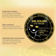 Under Eye Patches, 24K Gold Eye Mask, 60PCS Under Eye Mask, Collagen Gel Pads Patch Treatments for Lighten Wrinkles Puffy ...