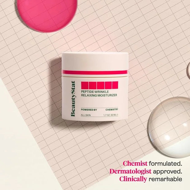 BeautyStat Peptide Wrinkle Relaxing Moisturizer - Made in the USA - Created by a 20+ Year Skincare Veteran Cosmetic Chemis...