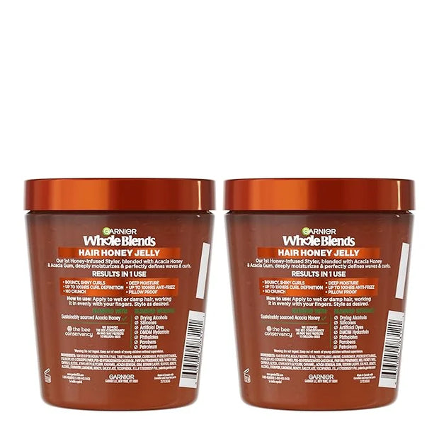 Garnier Whole Blends Hair Honey Jelly for Defining Waves and Curls, Hair Gel for Up to 100HRs Curl Definition, Frizz Contr...