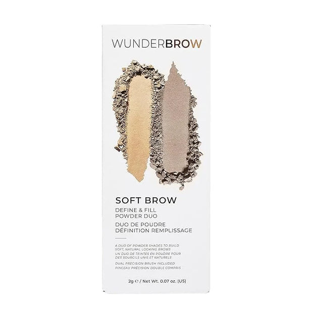 Soft Brow Define & Fill Powder Duo, Includes Dual ended Brush, Vegan and Cruelty Free (Blonde) - Product Image
