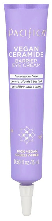 Pacifica Vegan Ceramide Barrier Eye Cream – Hydrating Under Eye Moisturizer for Dry, Sensitive Skin, Fragrance-Free Treatm...